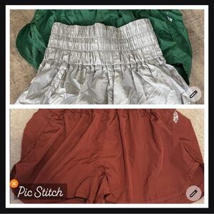 FP Movement Red Athletic Shorts with Elastic Waistband set of Three!